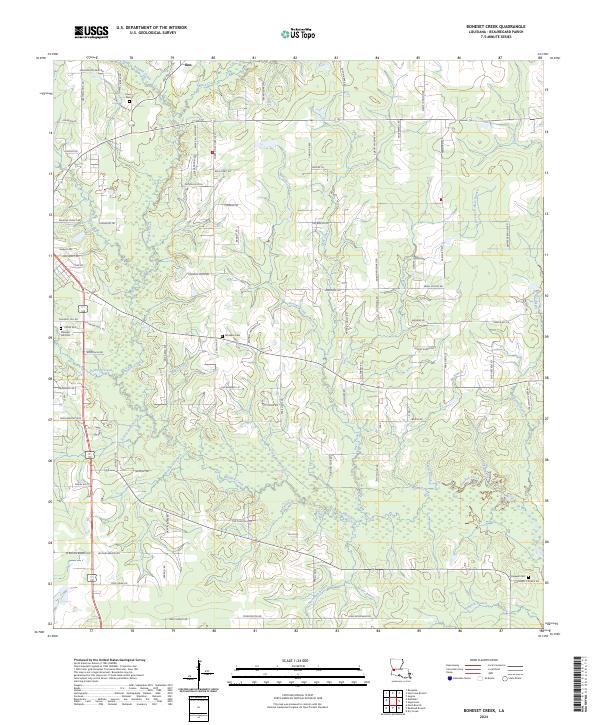 Boneset Creek topographic map thumbnail
