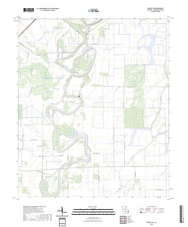 Bonita SW topographic map thumbnail