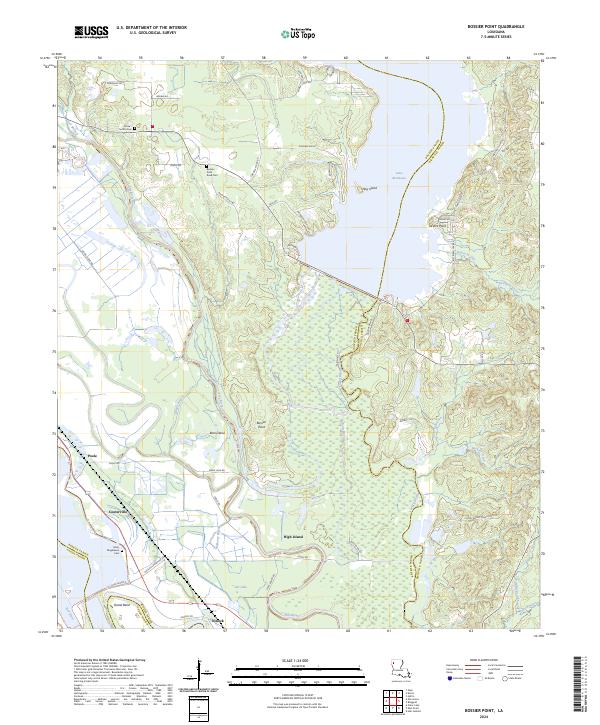 Bossier Point topographic map thumbnail