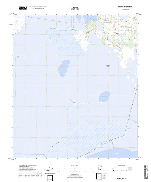 Browns Lake topographic map thumbnail