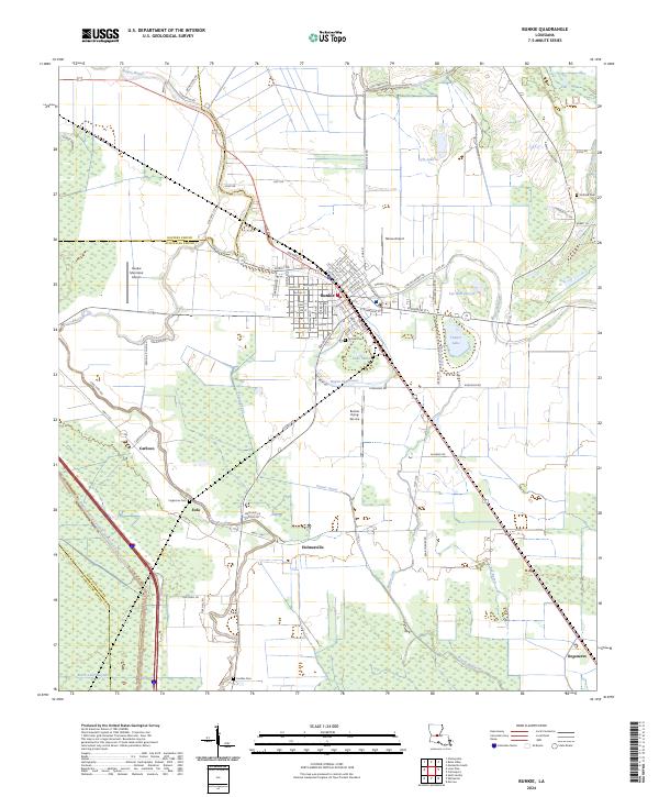 Bunkie topographic map thumbnail