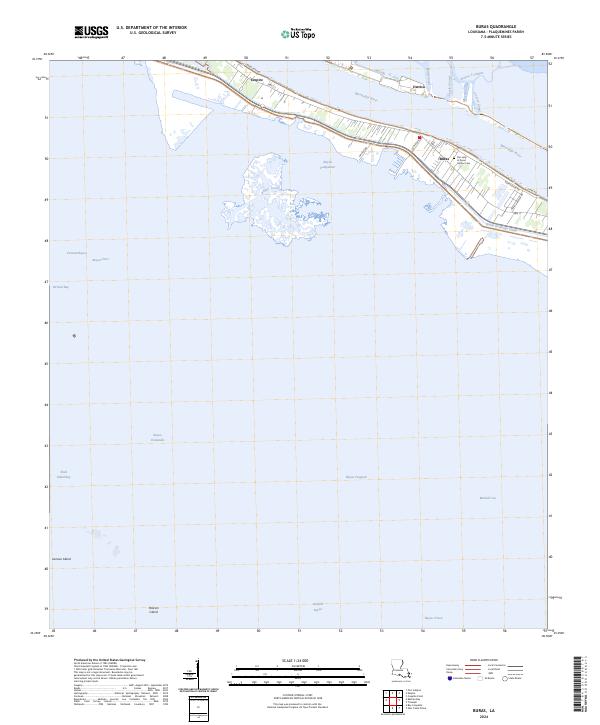 Buras topographic map thumbnail