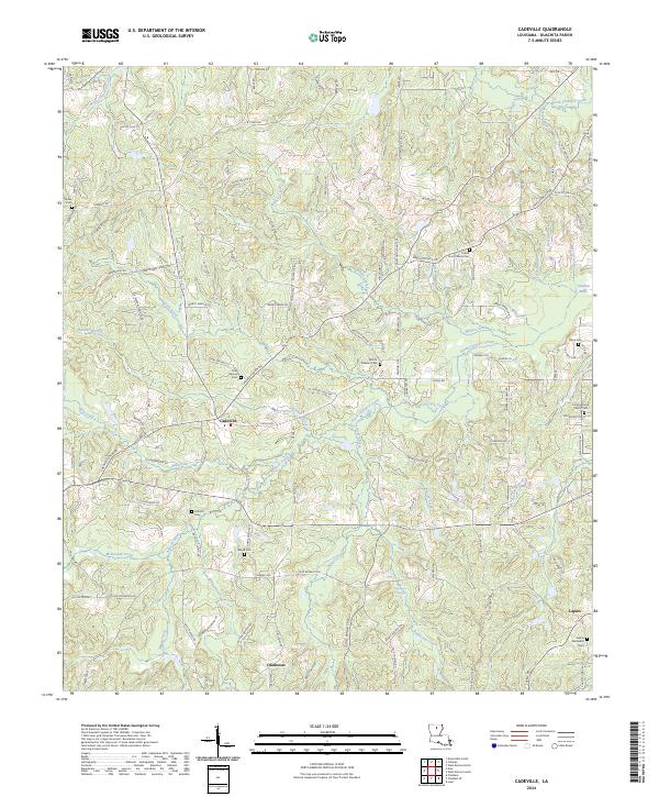Cadeville topographic map thumbnail