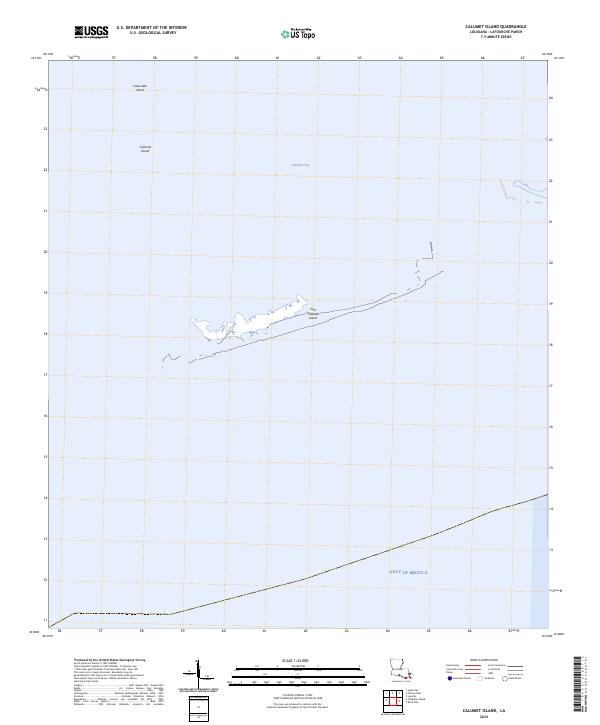Calumet Island 2024 topographic map thumbnail