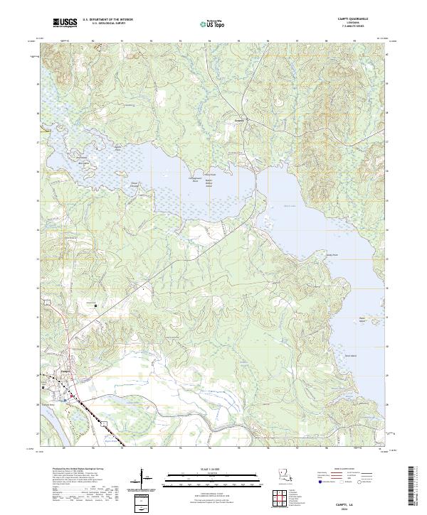 Campti topographic map thumbnail