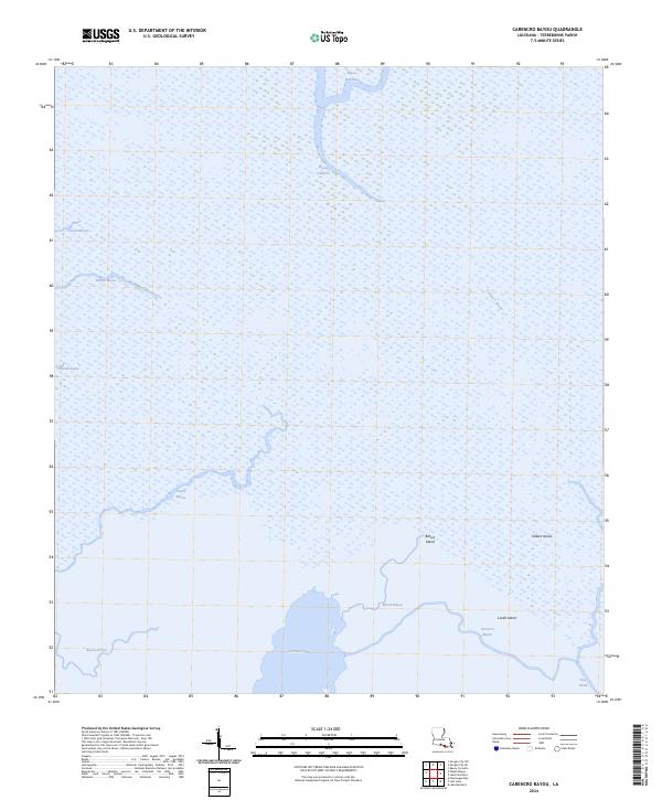 Carencro Bayou topographic map thumbnail
