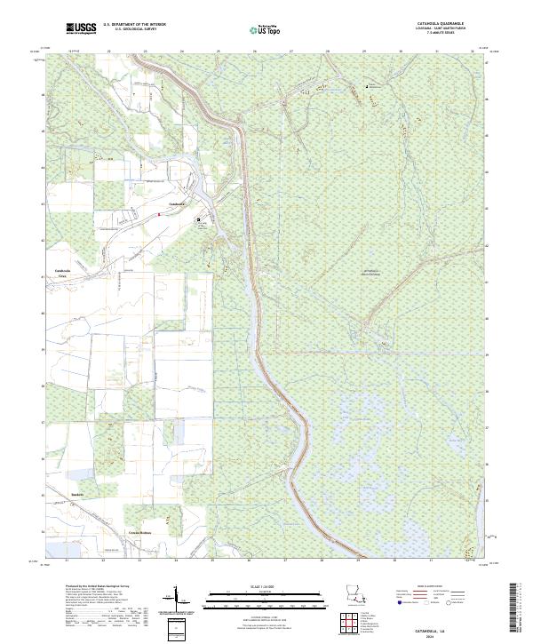 Catahoula topographic map thumbnail
