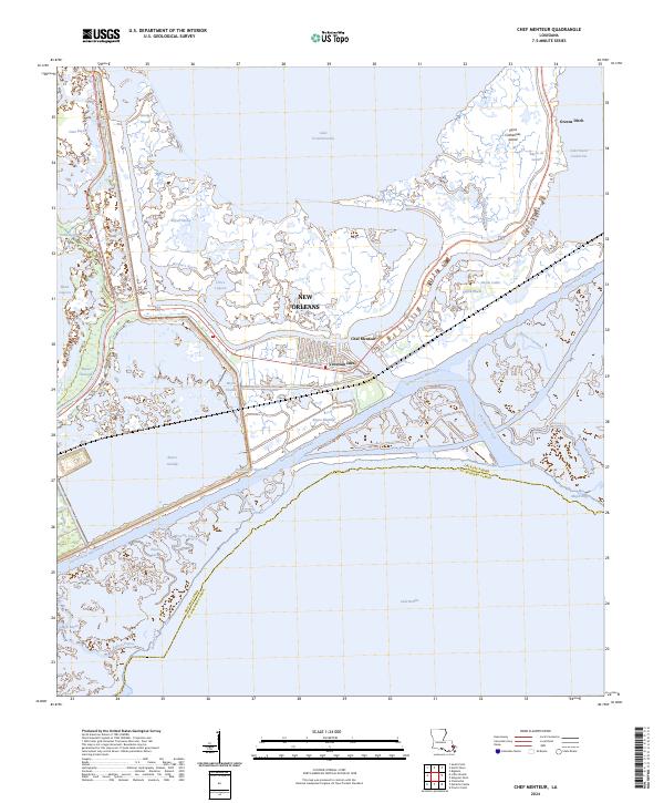 Chef Menteur topographic map thumbnail