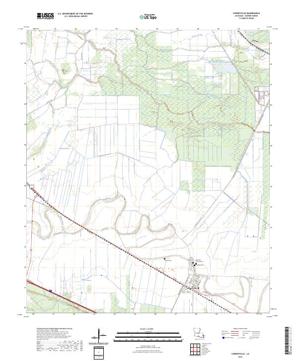 Cheneyville topographic map thumbnail