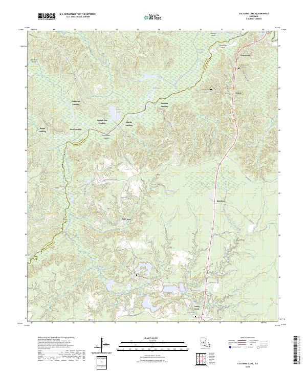 Cocodrie Lake topographic map thumbnail