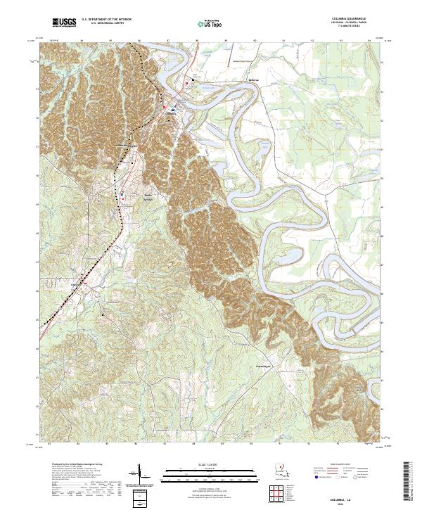 Columbia topographic map thumbnail
