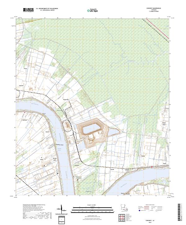 Convent topographic map thumbnail