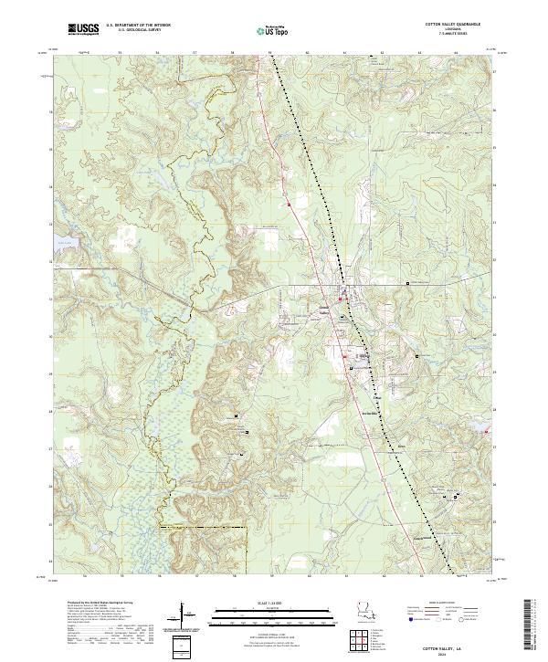 Cotton Valley topographic map thumbnail