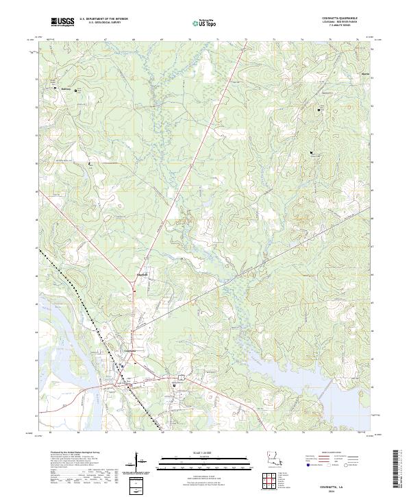 Coushatta topographic map thumbnail