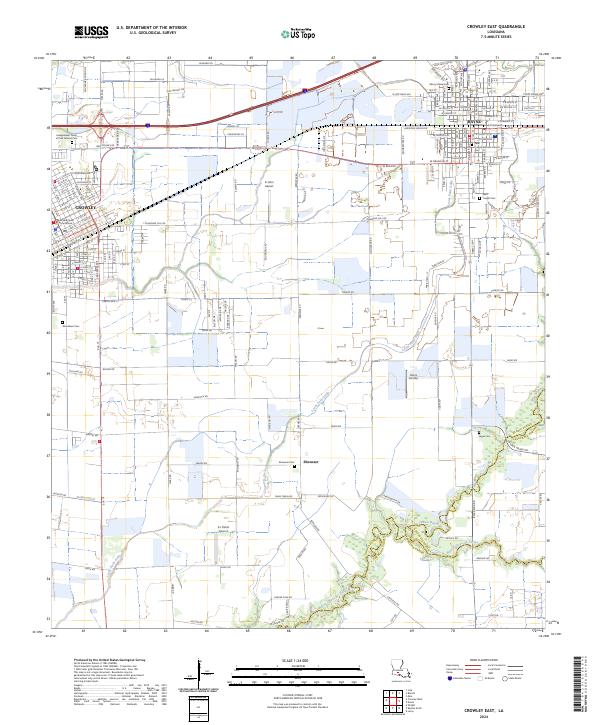Crowley East topographic map thumbnail