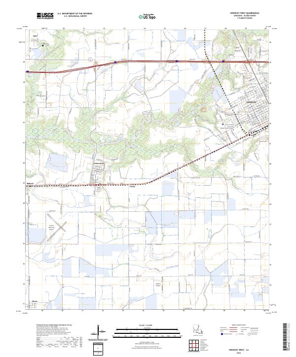 Crowley West topographic map thumbnail