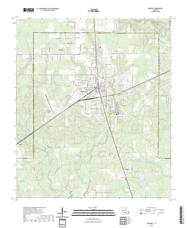 DeQuincy topographic map thumbnail