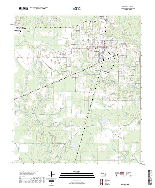 DeRidder topographic map thumbnail