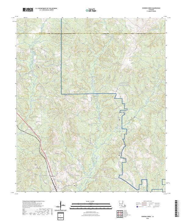 Dowden Creek topographic map thumbnail