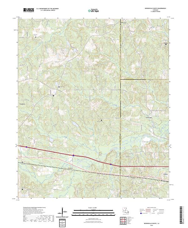 Downsville South topographic map thumbnail
