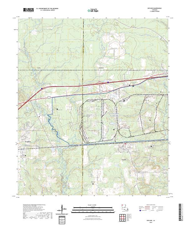 Doyline topographic map thumbnail