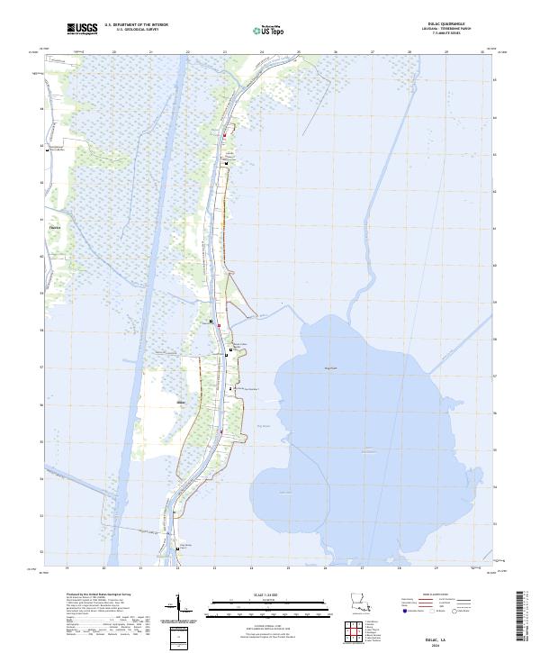 Dulac topographic map thumbnail