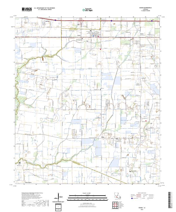 Duson topographic map thumbnail