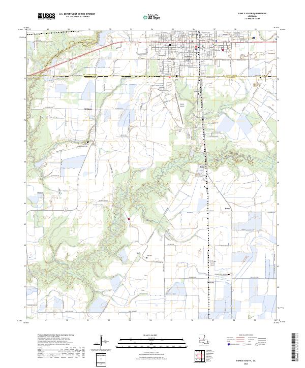 Eunice South topographic map thumbnail
