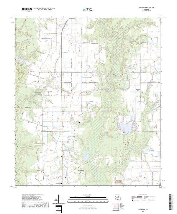 Evangeline topographic map thumbnail