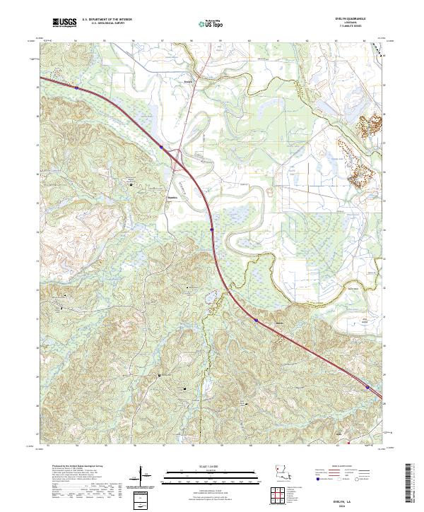 Evelyn topographic map thumbnail