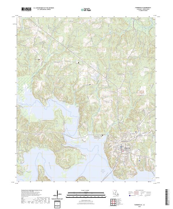 Farmerville topographic map thumbnail
