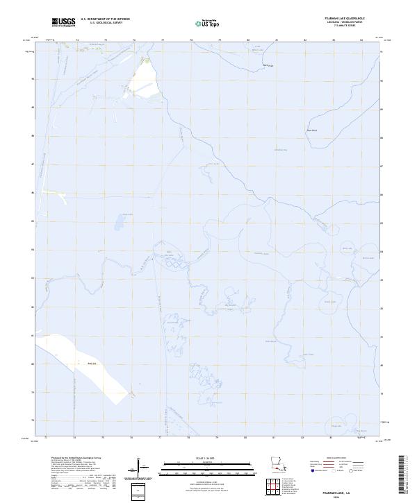 Fearman Lake topographic map thumbnail
