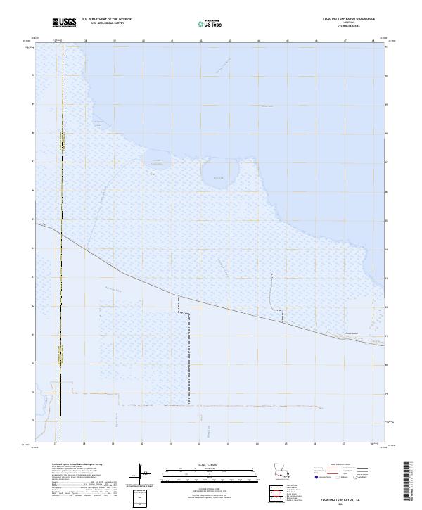 Floating Turf Bayou topographic map thumbnail