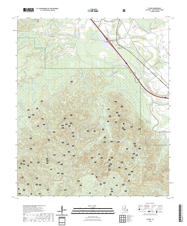Flora topographic map thumbnail