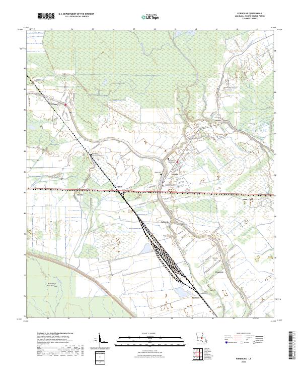 Fordoche topographic map thumbnail