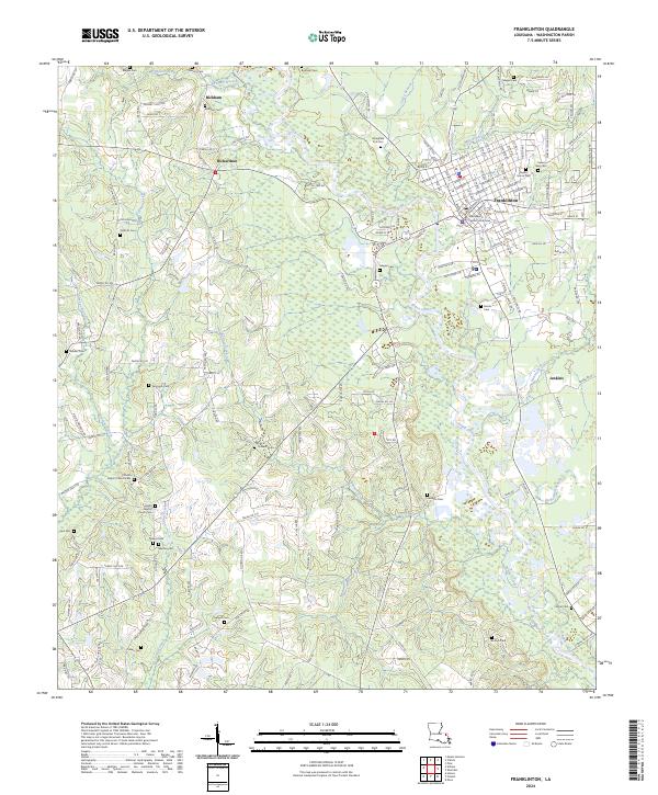 Franklinton topographic map thumbnail