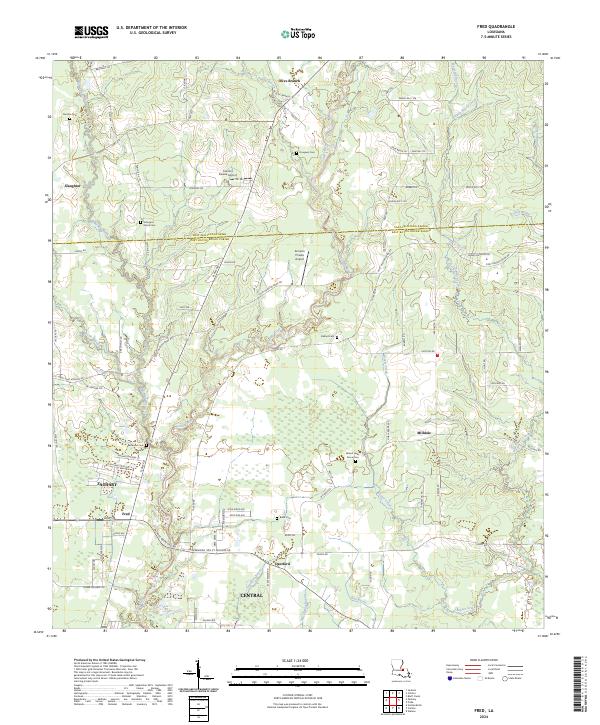 Fred topographic map thumbnail