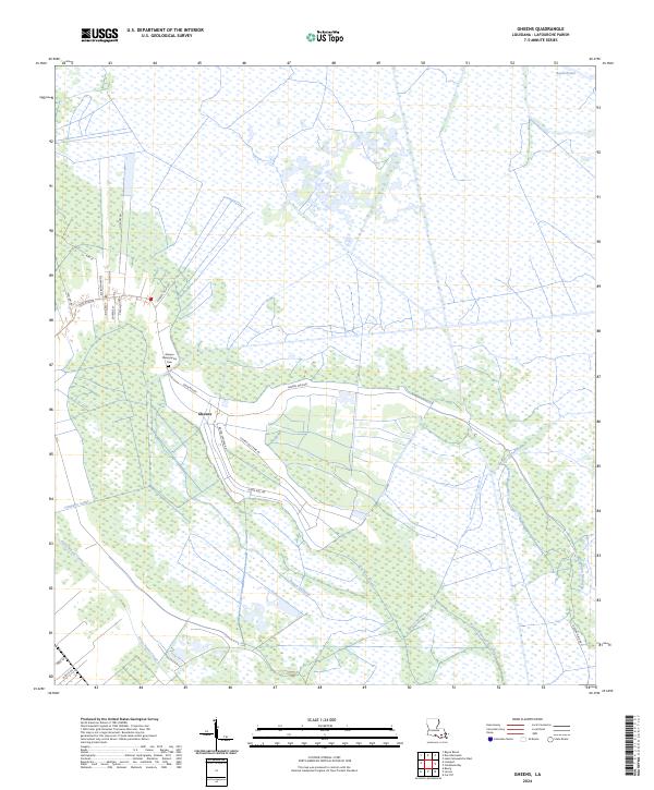 Gheens topographic map thumbnail