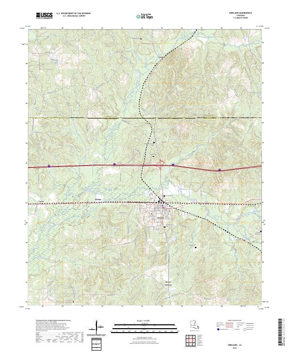 Gibsland topographic map thumbnail