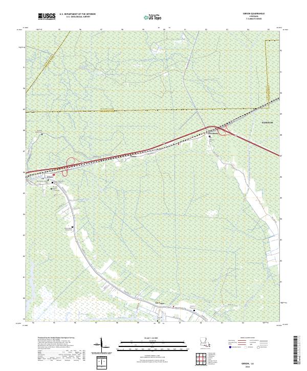 Gibson topographic map thumbnail