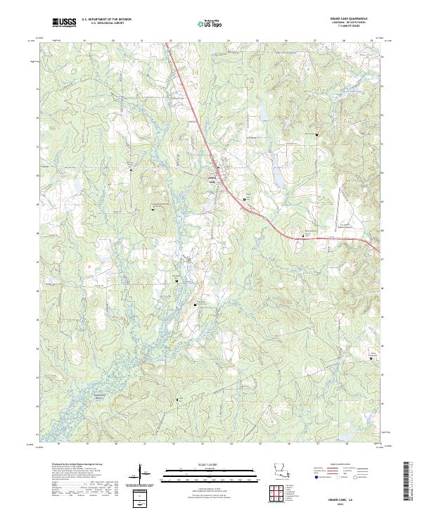Grand Cane topographic map thumbnail
