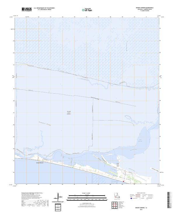 Grand Chenier topographic map thumbnail