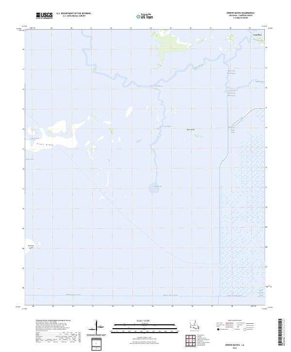 Greens Bayou topographic map thumbnail