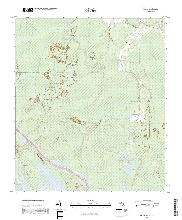 Grosse Tete SW topographic map thumbnail