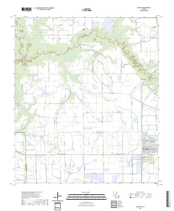 Gueydan topographic map thumbnail