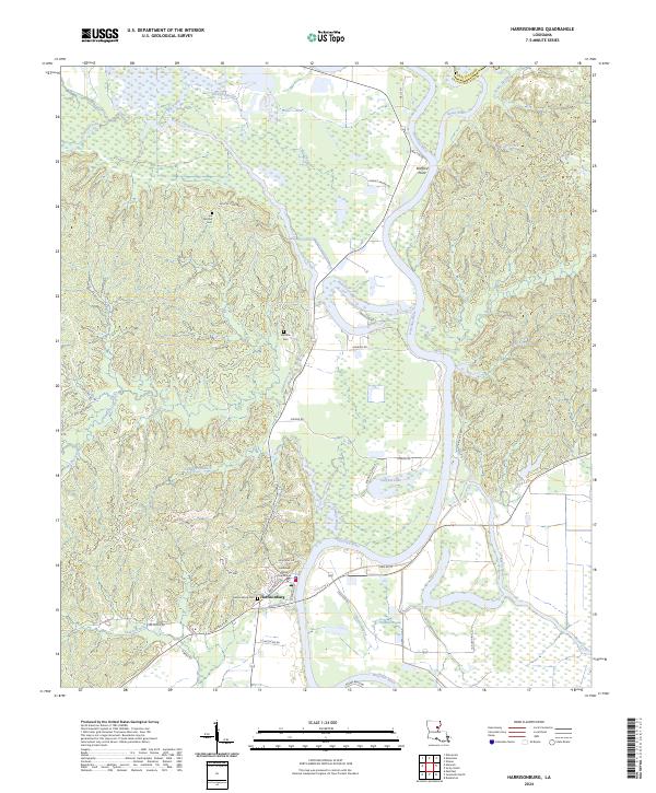 Harrisonburg topographic map thumbnail