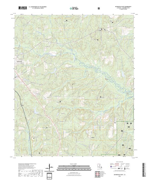 Haynesville East topographic map thumbnail