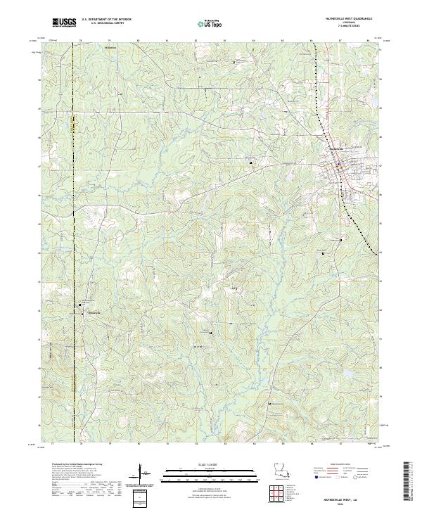 Haynesville West topographic map thumbnail