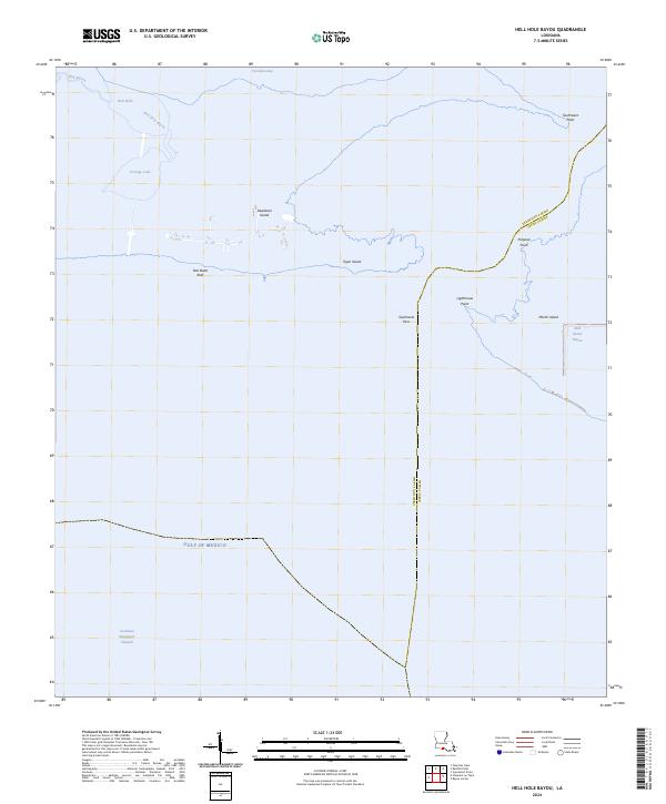 Hell Hole Bayou 2024 topographic map thumbnail