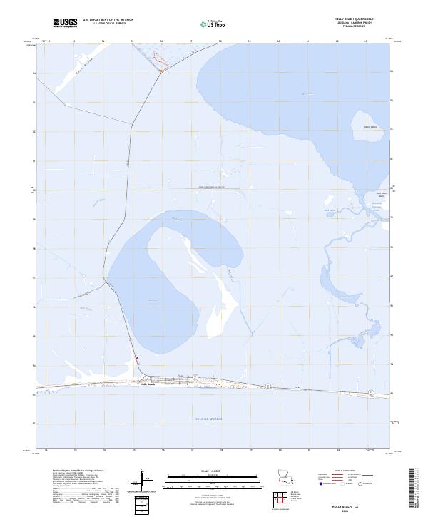 Holly Beach 2024 topographic map thumbnail